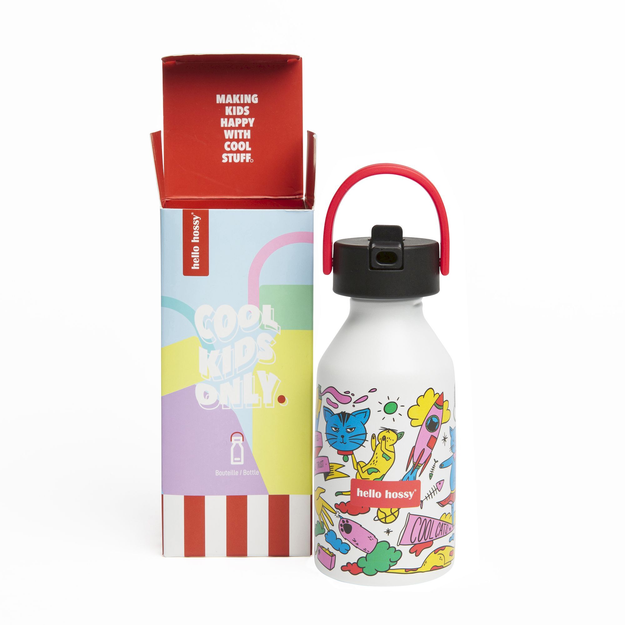 Hello Hossy Cats Water Bottle - Water bottle | Hardloop