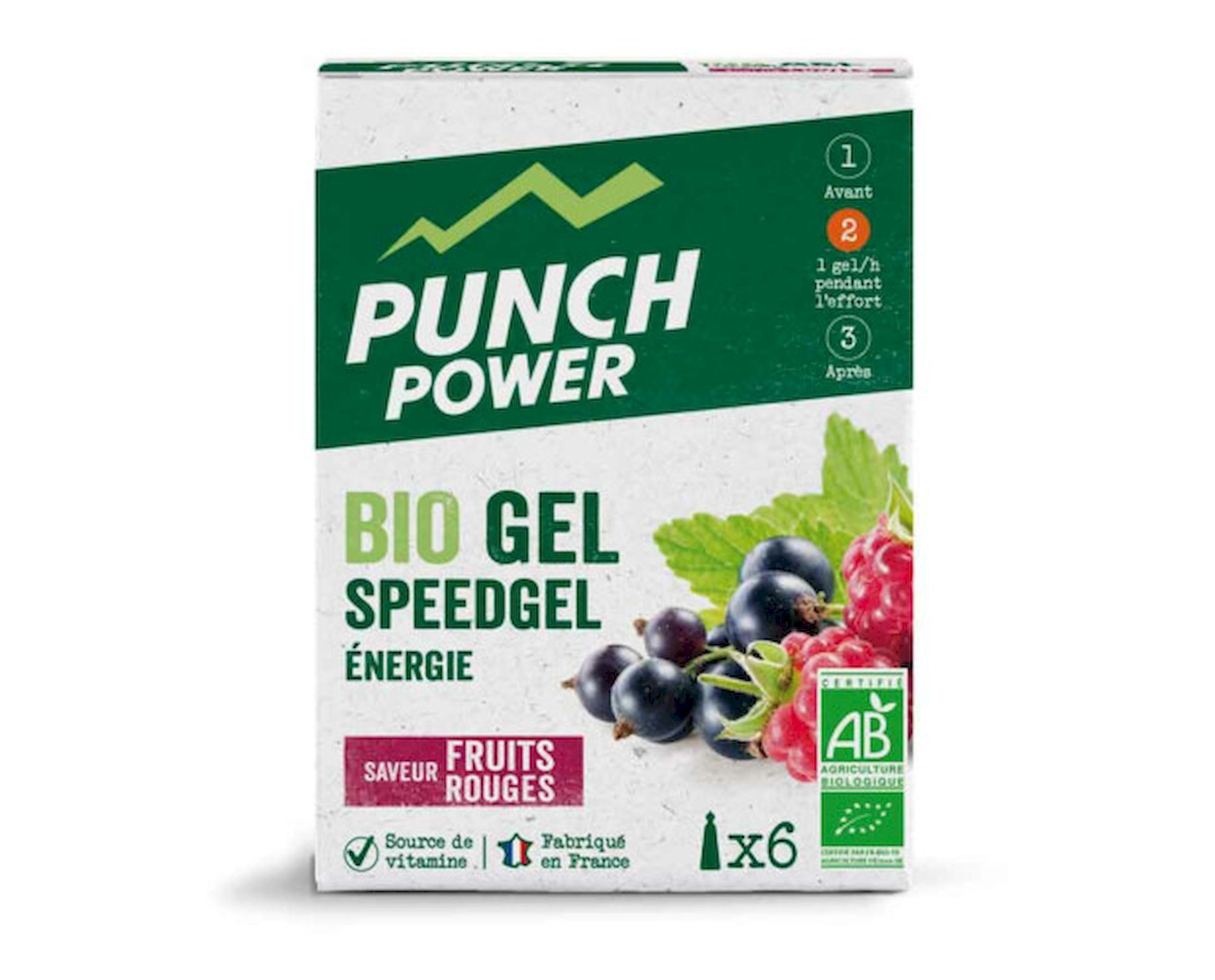 Punch Power Speedgel Fruits Rouges x 6 - Energiegel | Hardloop