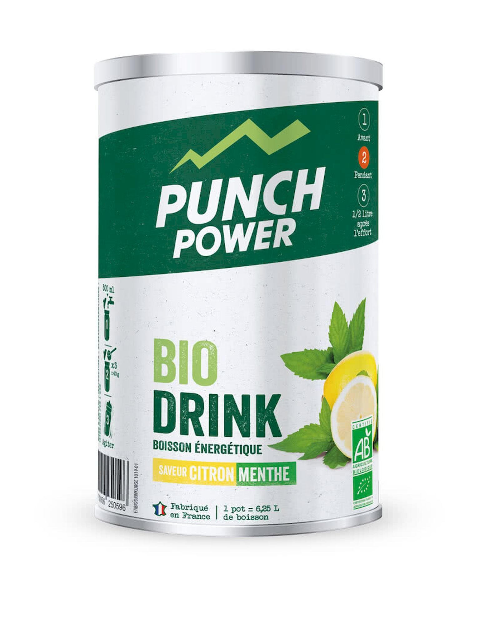 Punch Power Biodrink Citron-Menthe - Energiegetränk | Hardloop