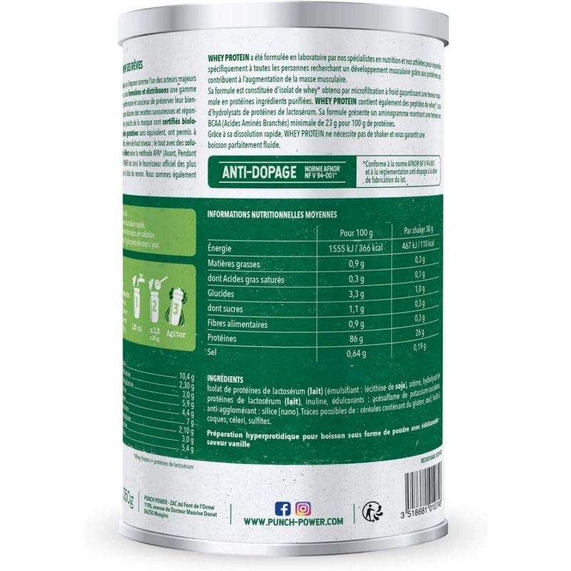 Punch Power Whey Protein Vanille - Energidrik | Hardloop