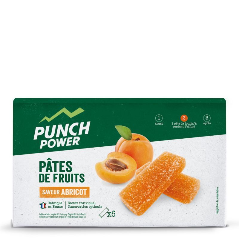 Punch Power Pâtes De Fruits Abricot x 6 - Energy gum | Hardloop