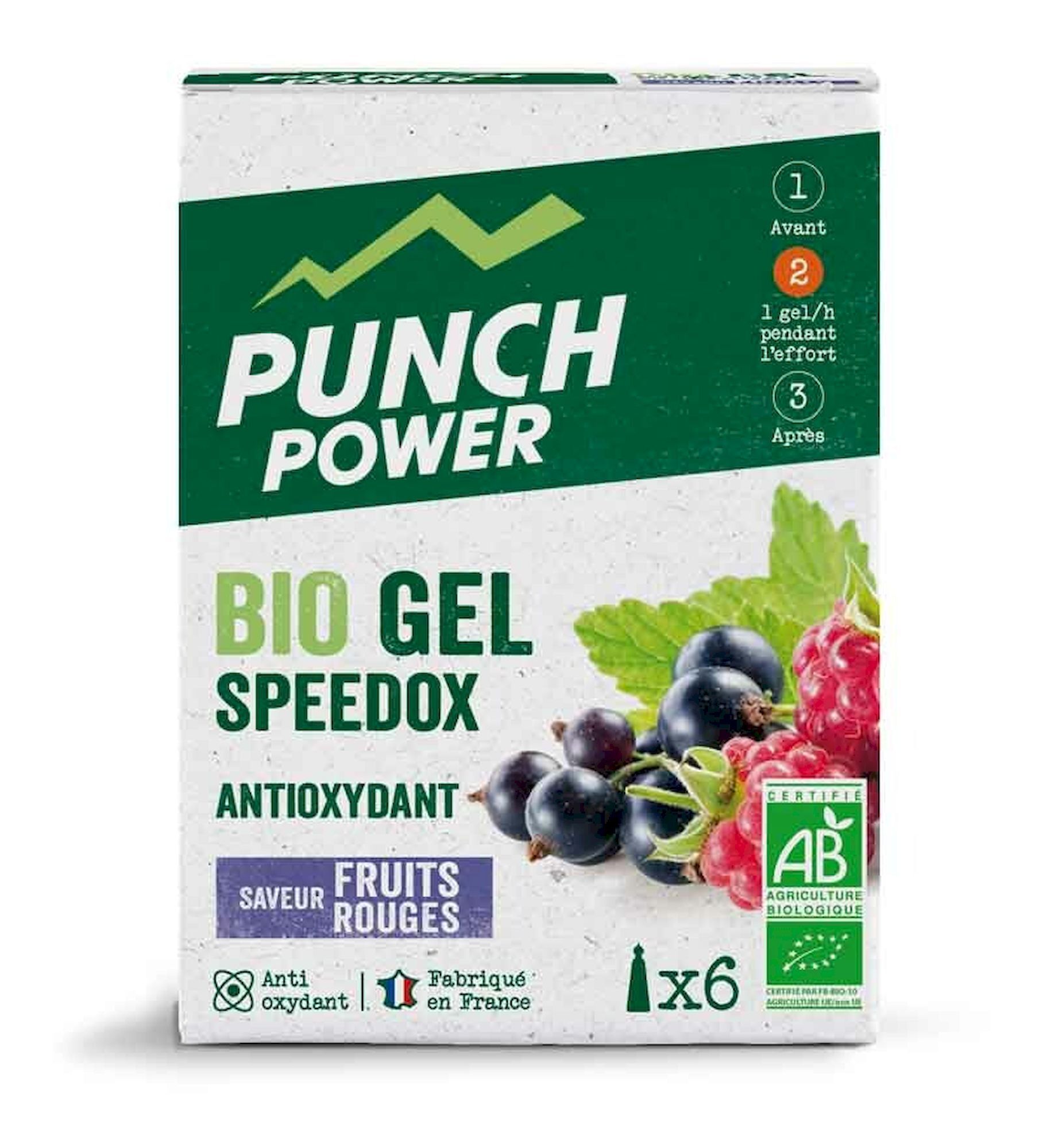 Punch Power Speedox Fruits Rouges x 6 - Energy gel | Hardloop