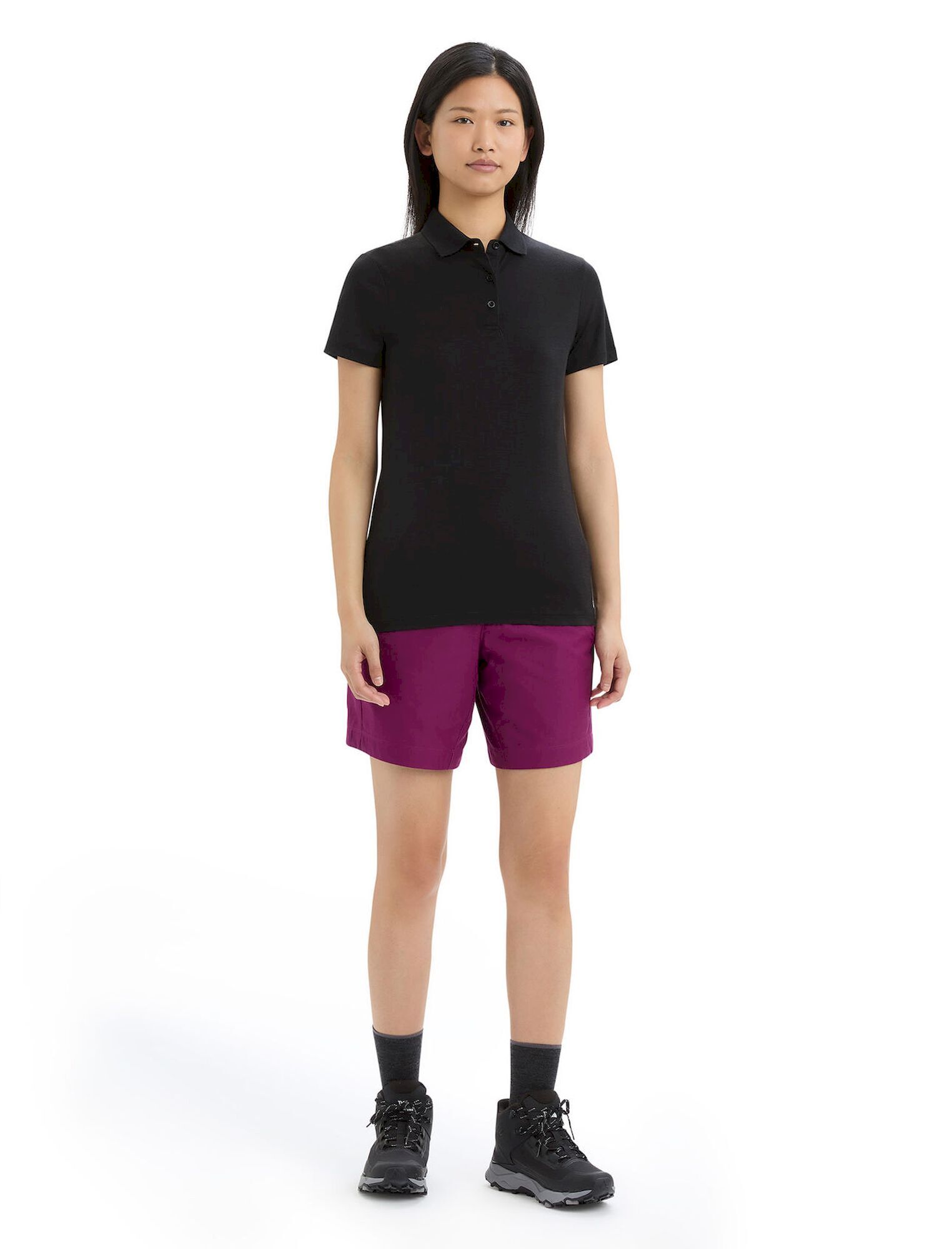 Icebreaker Tech Lite II SS Polo T shirt en laine merinos femme Hardloop