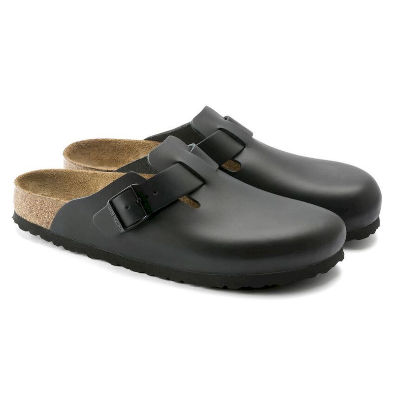 Birkenstock Boston Natural Leather - Sandales | Hardloop