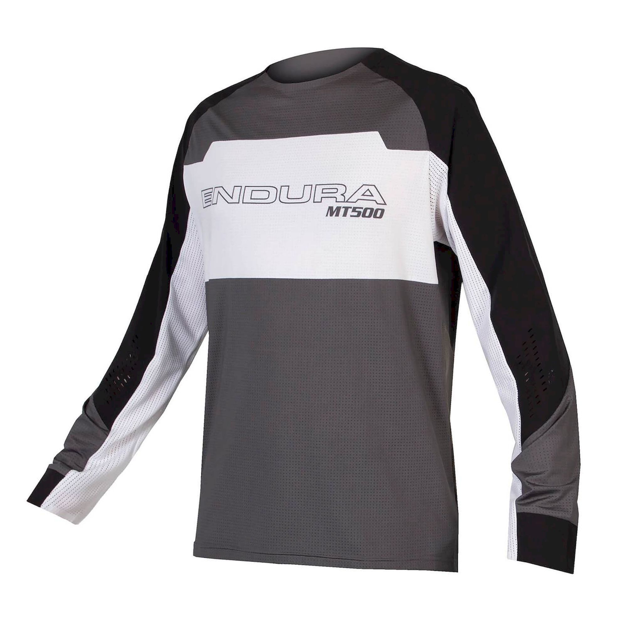 Maglia A Maniche Lunghe Endura T500 Burner Lite - Leggera, Traspirante, Con Pannelli Rinforzati, Nero