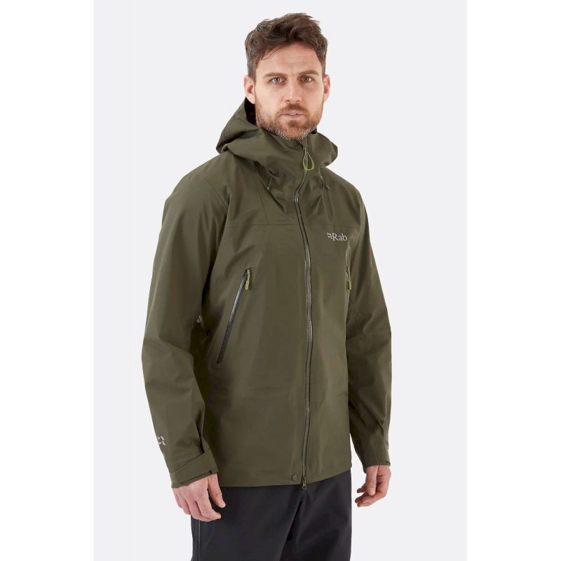 Conjunto impermeable para hombre, chaqueta impermeable para hombre,  chaqueta y pantalones, pantalones para trabajo, camping, pesca (color verde