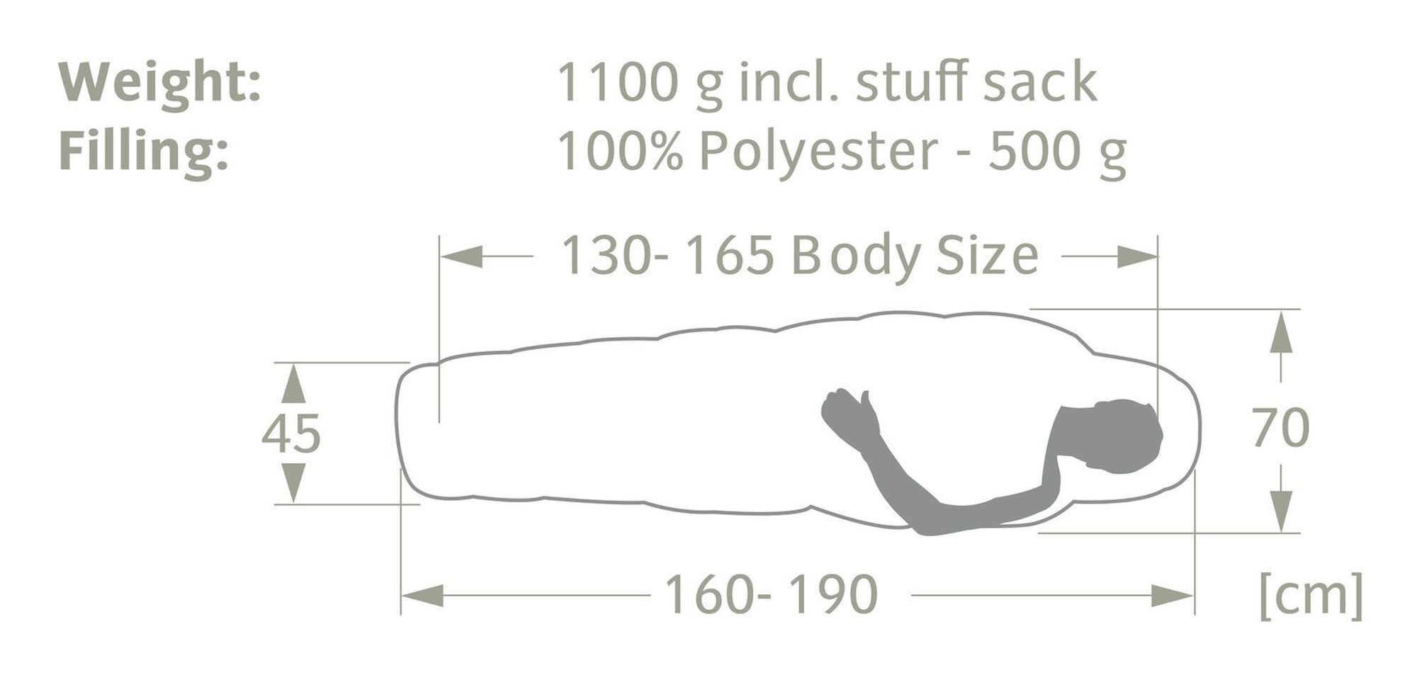 Vaude Kobel Adjust 500 SYN - Śpiwor dla dzieci | Hardloop