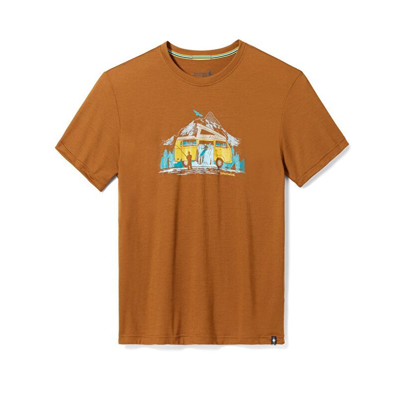 Smartwool River Van Graphic Short Sleeve Tee Slim Fit - Maglia merino - Uomo | Hardloop