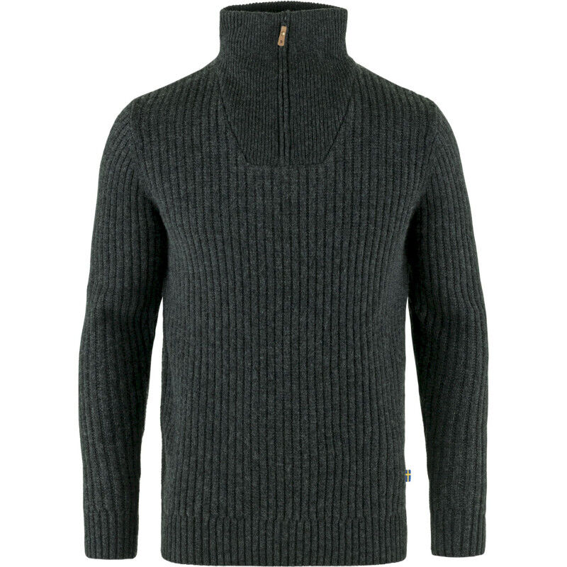 Fjällräven Övik Half Zip Knit - Trui - Heren | Hardloop