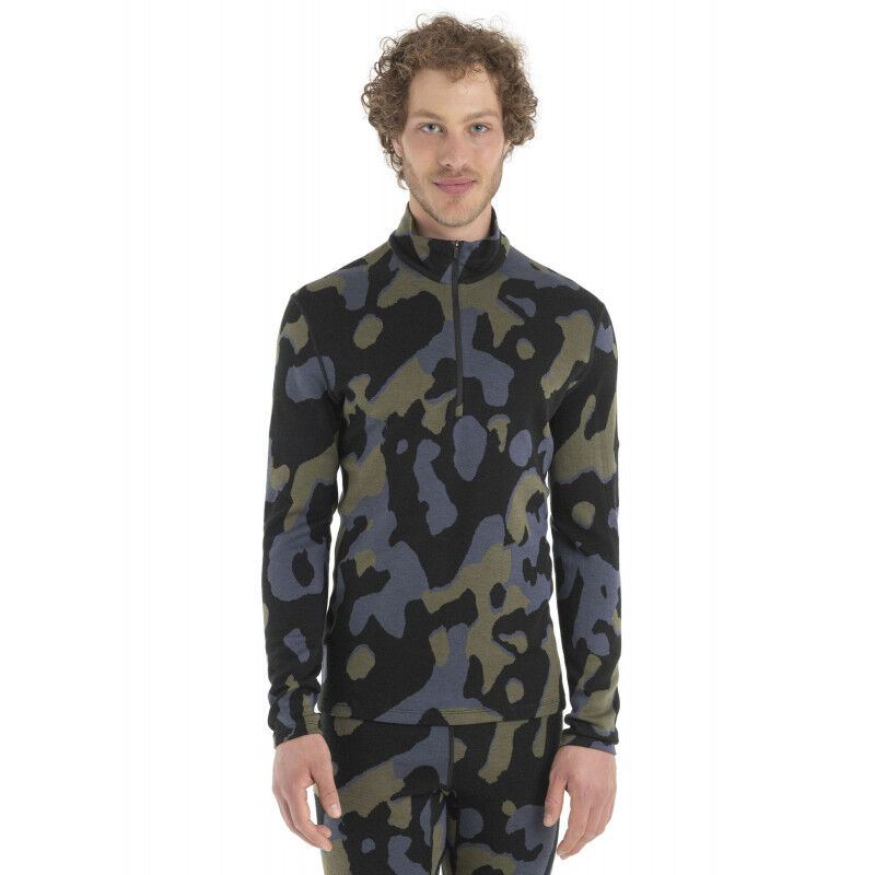 Icebreaker Merino 260 Vertex LS Half Zip Natural Camo - Intimo lana merinos - Uomo | Hardloop