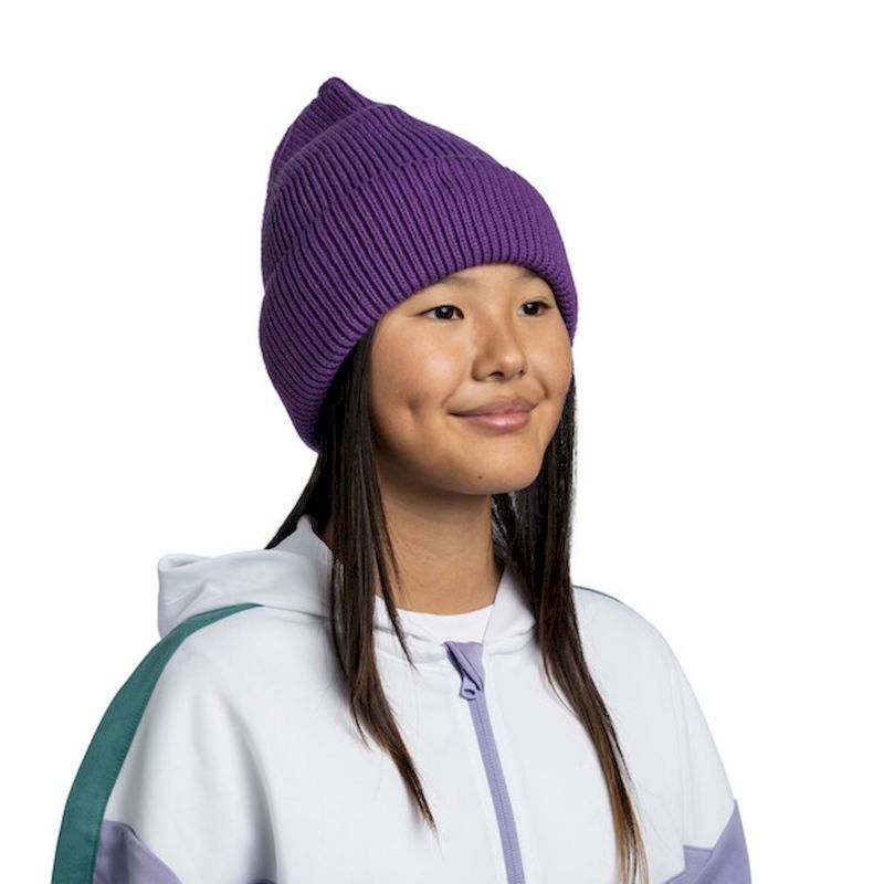 Bonnet Tricoté Enfant Buff Zimic Stripes – 30% Matières Recyclées – Rayures Côtelées – Fabriqué En Europe – Mixte