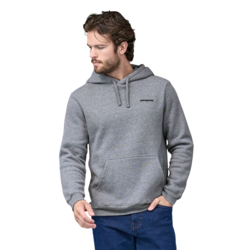 Patagonia Fitz Roy Icon Uprisal Hoodie nero - Gravel Heather