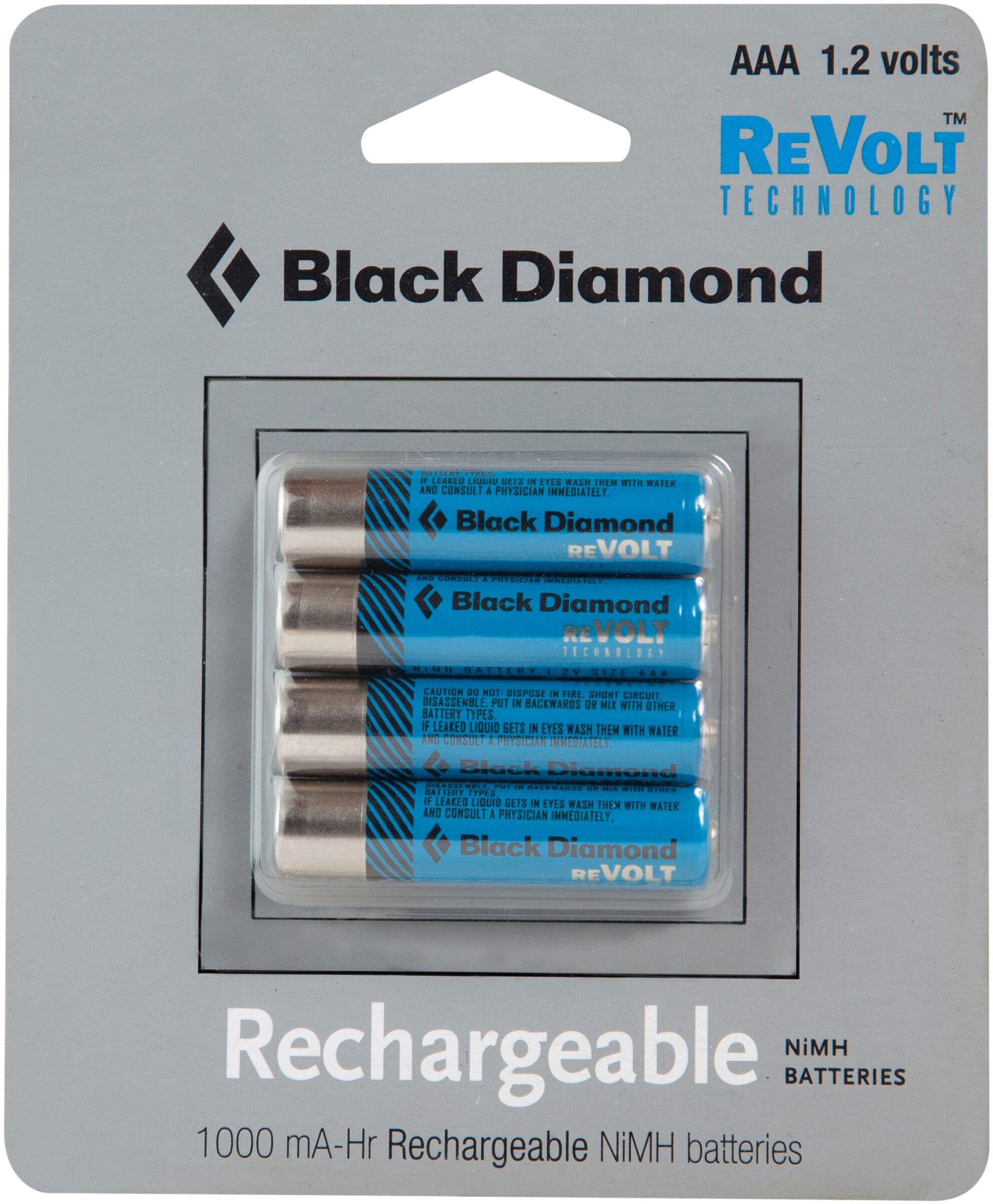 Black Diamond BD AAA Rechargeable Battery 4 Pack | Hardloop