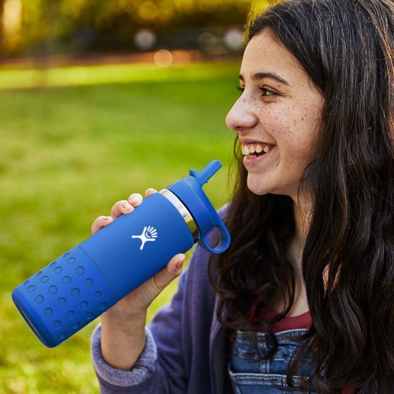 Hydro Flask 20 oz Kids Wide Mouth Straw Lid & Boot - Bouteille isotherme enfant