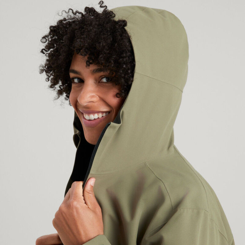 Army green 2024 rain jacket womens