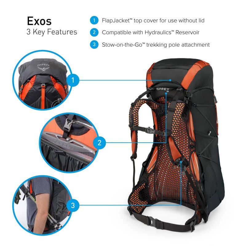 Osprey Exos 58 - Trekkingrucksack - Herren