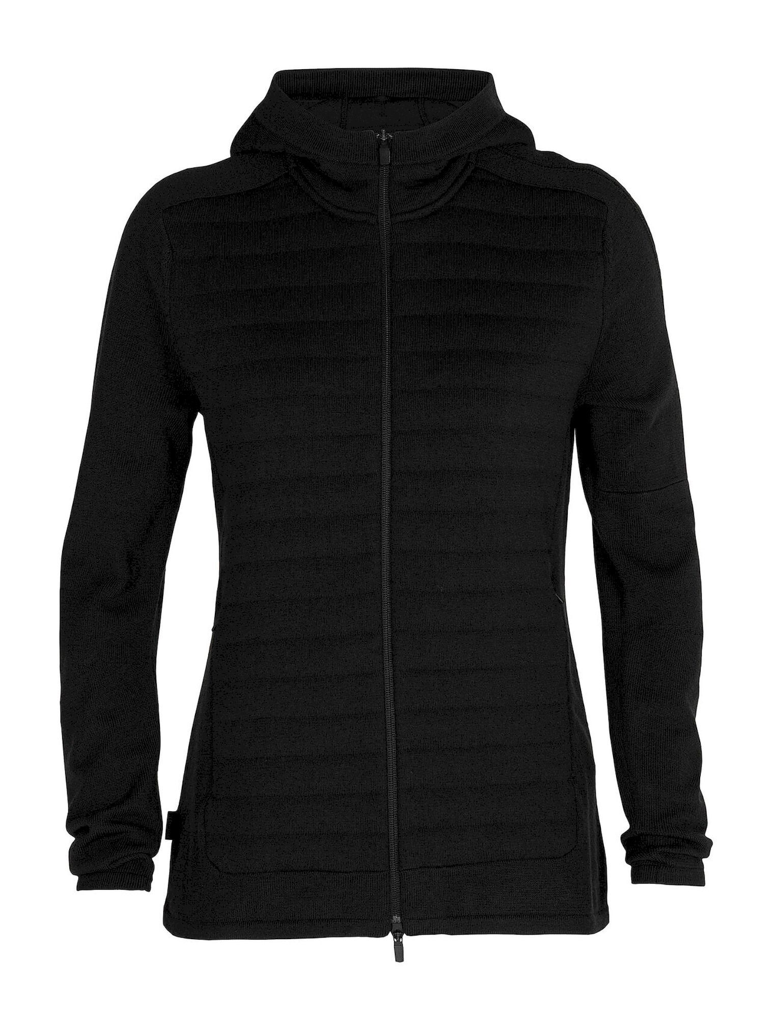 Icebreaker ZoneKnit Insulated LS Zip Hoodie - Merino Fleece jacket - Women's I Hardloop