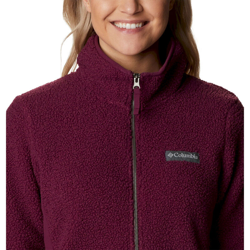 Columbia on sale Jacket Women Large Maroon Fast Beauty Fleece Full Zip Coat Ladies NEW