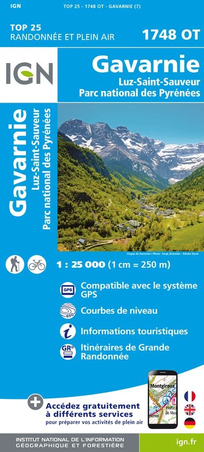 IGN Gavarnie / Luz-St-Sauveur / Parc National des Pyrénées - Mapa topograficzna | Hardloop