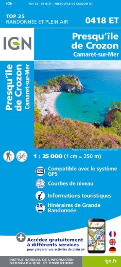 IGN Camaret / Presqu'Ile De Crozon - Carte topographique | Hardloop