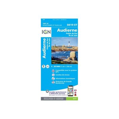 Audierne / Pointe Du Raz - Mapa topográfico