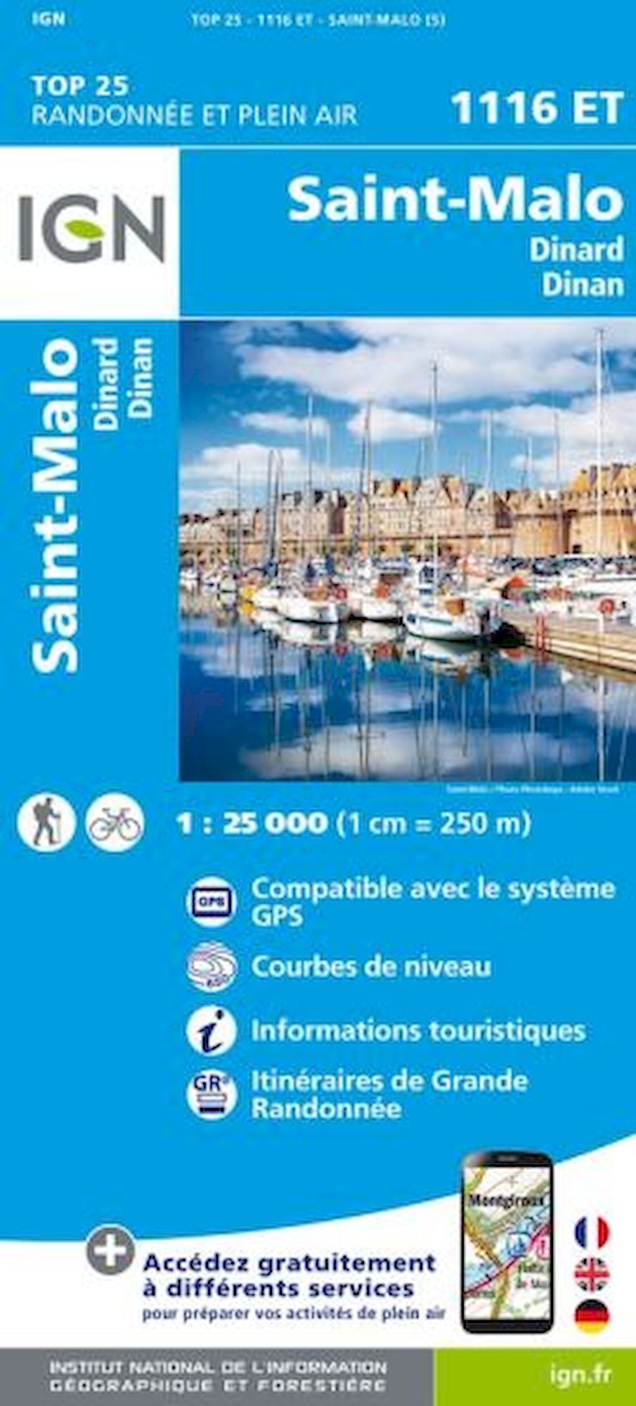 IGN Saint-Malo / Dinard / Dinan - Carte topographique | Hardloop