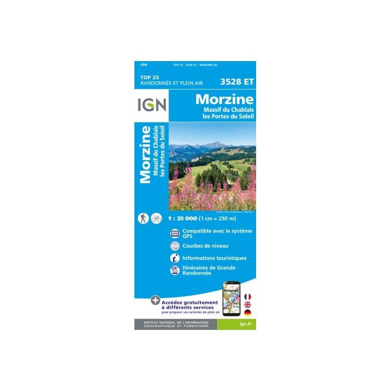 IGN Morzine / Massif Du Chablais / Les Portes Du Soleil - Mapa topográfico | Hardloop
