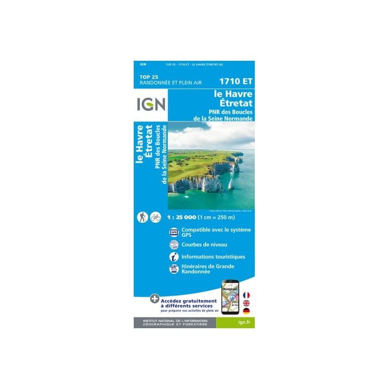Le Havre / Étretat / Pnr Des Boucles De La Seine Normande - Mapa topográfico