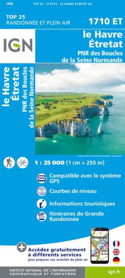 IGN Le Havre / Étretat / Pnr Des Boucles De La Seine Normande - Mapa topograficzna | Hardloop