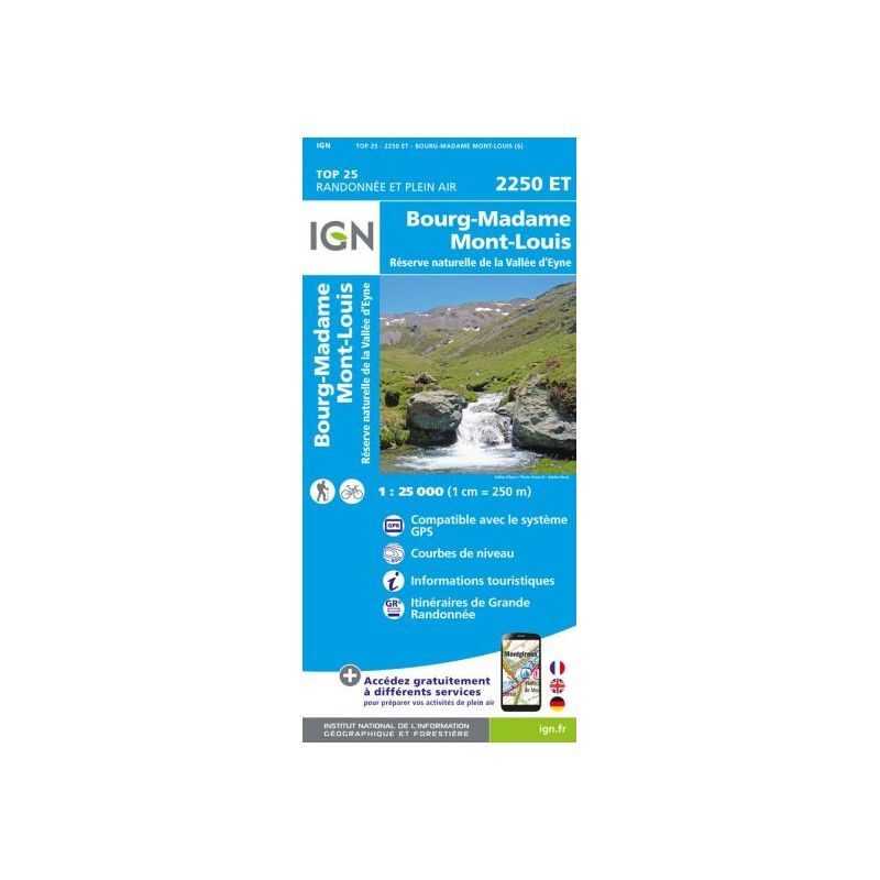 Bourg-Madame.Mont-Louis.Col De La Perche - Mapa topográfico