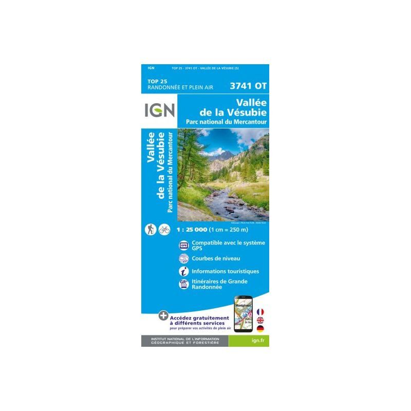 Vallée De La Vésubie / Pn Du Mercantour - Mapa topográfico