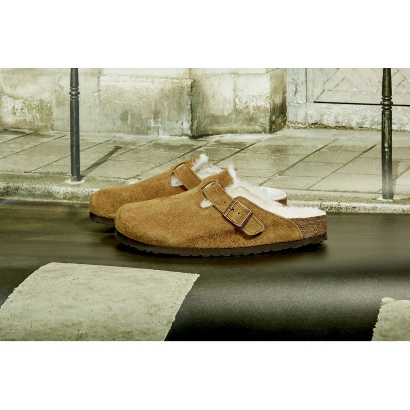 Birkenstock Boston VL Shearling Sandalen Hardloop