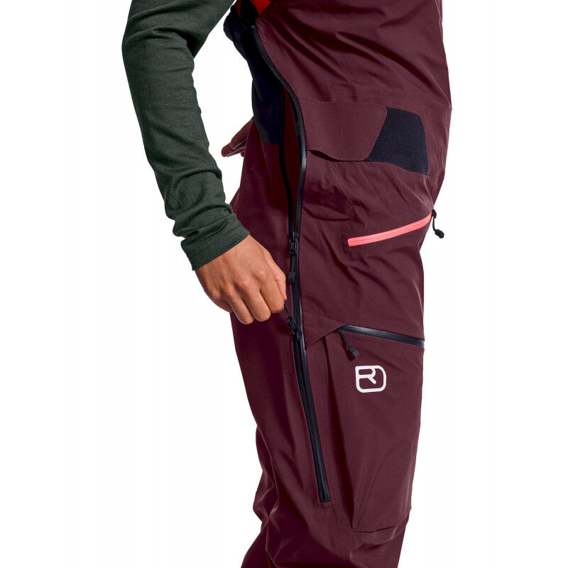 Ortovox 3L Deep Shell Bib Pants - Damskie spodnie narciarskie na szelkach | Hardloop