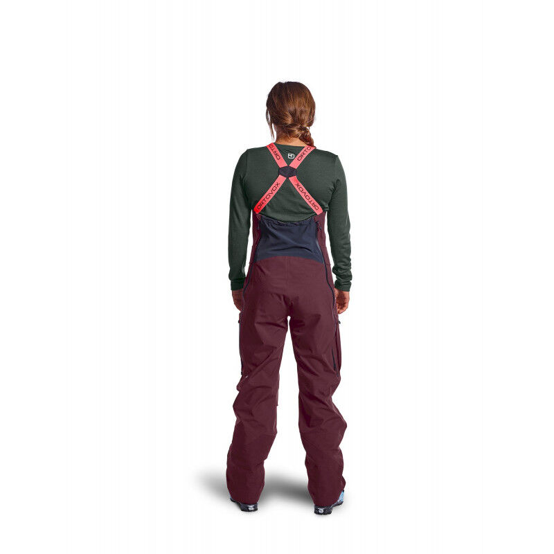 Ortovox 3L Deep Shell Bib Pants - Damskie spodnie narciarskie na szelkach | Hardloop