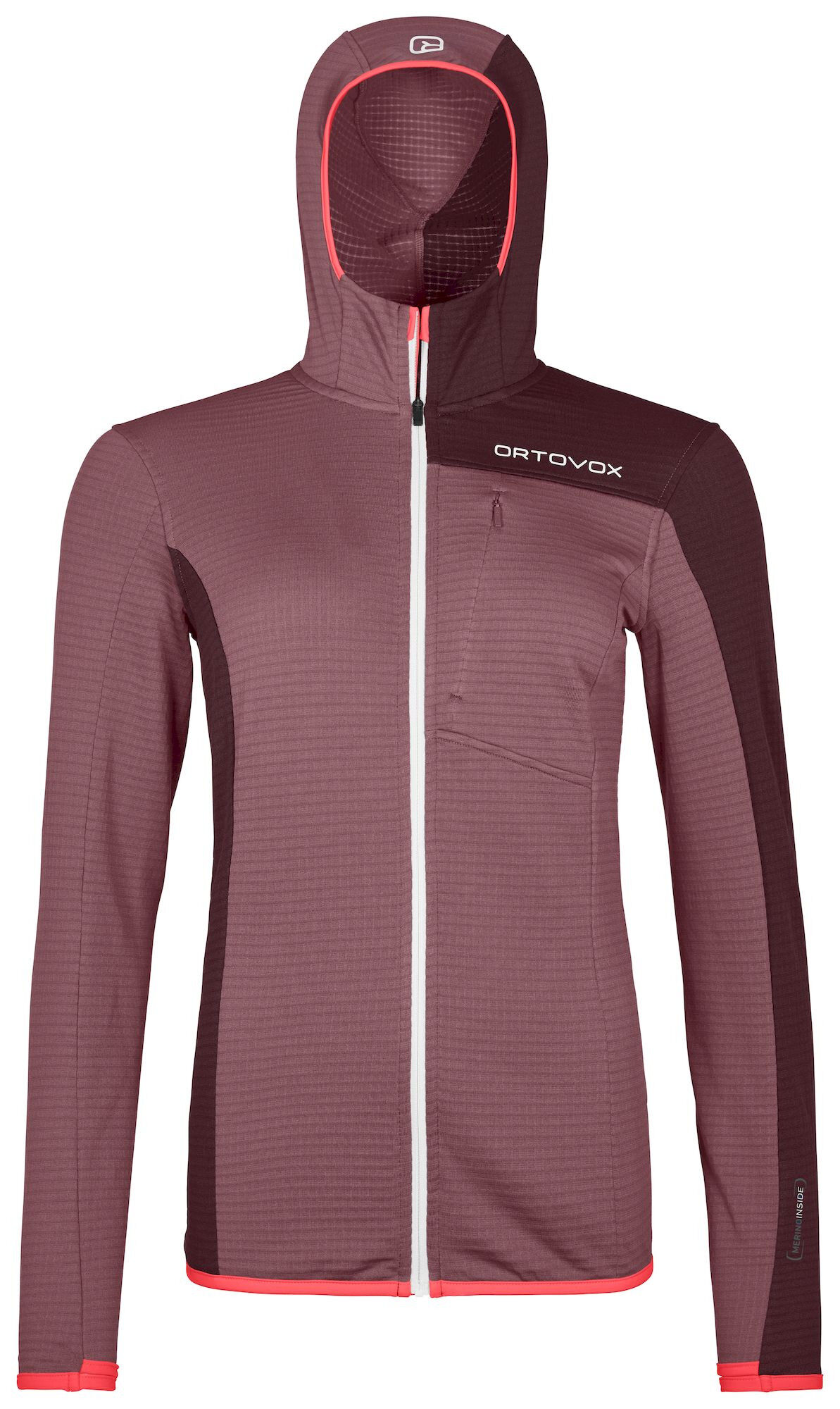 Ortovox Fleece Light Grid Hooded Jkt - Polaire femme | Hardloop