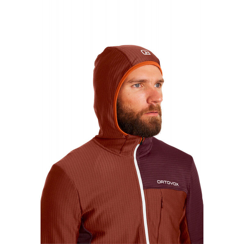 Ortovox Fleece Light Grid Hooded Jkt - Polaire homme | Hardloop