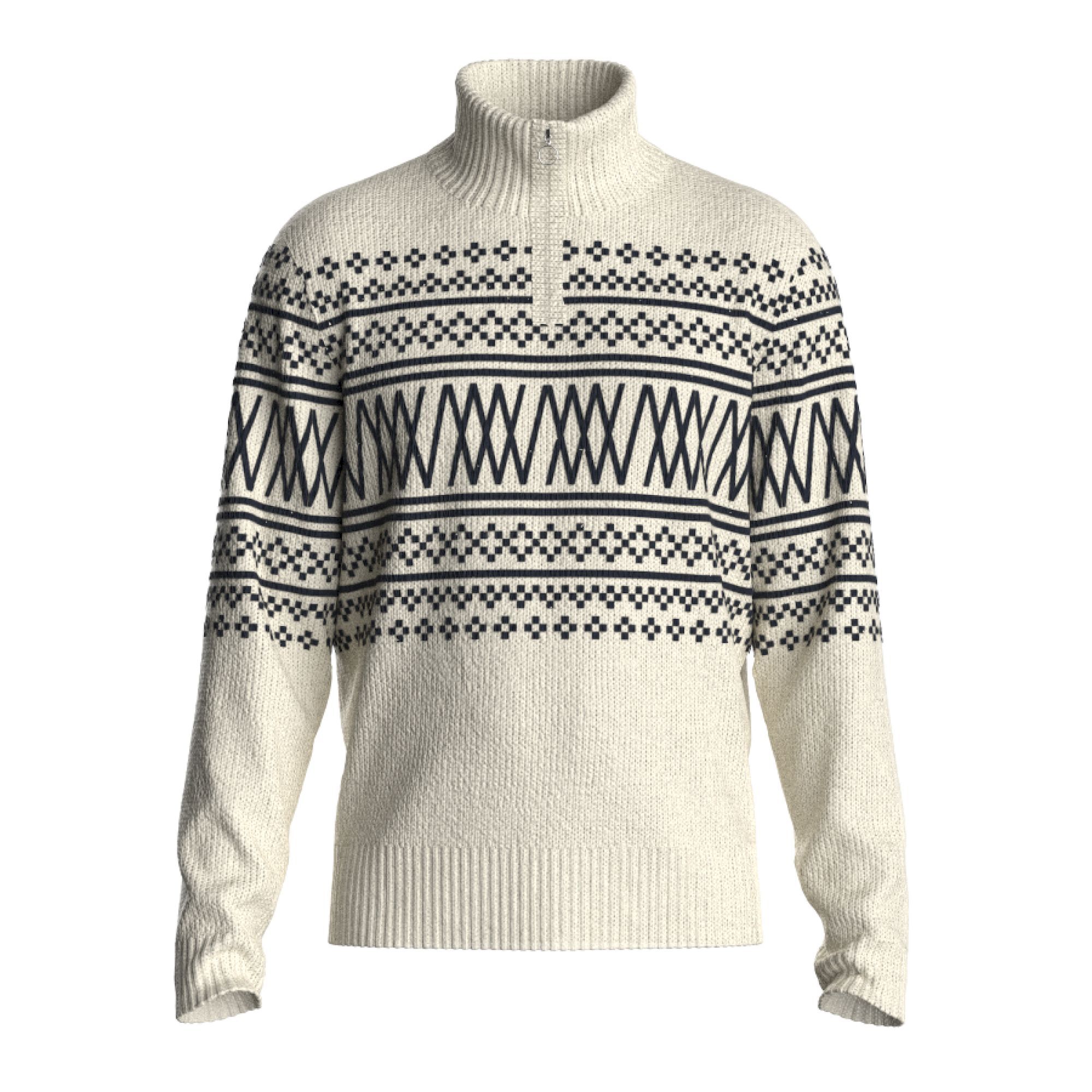 We Norwegians Setesdal Zip Up Pullover - Merino sweatere - Herrer | Hardloop