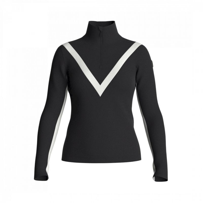 Voss Chevron Zip Up - Suéter de lã merino mulher