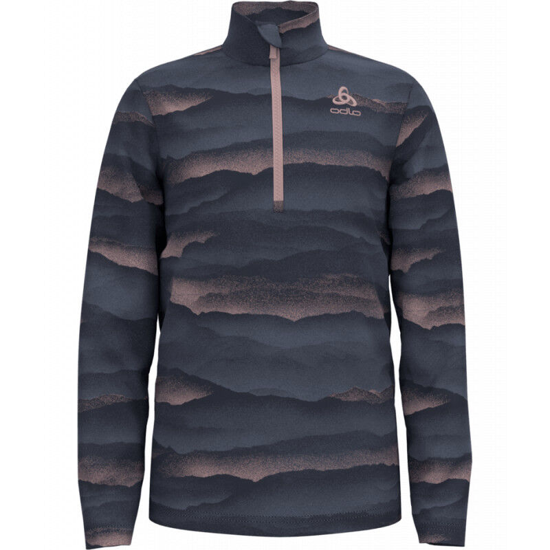 Chemise Intermédiaire Homme Odlo Roy, 1/2 Zip, Bleue, Manches Longues – NEUF