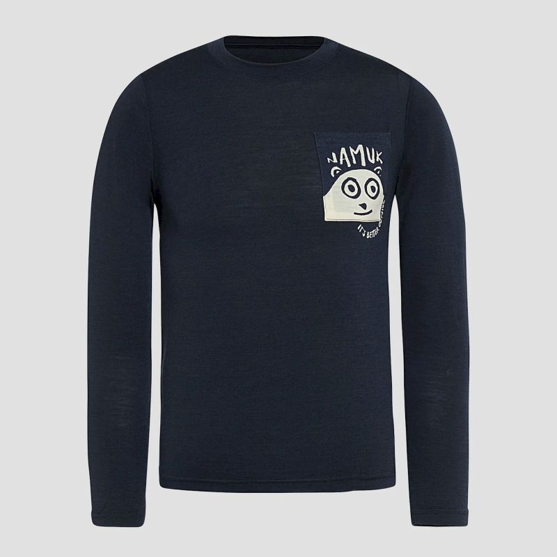Namuk Teri Merino Pocket Longsleeve - Koszulka z wełny Merino® dziecięca | Hardloop