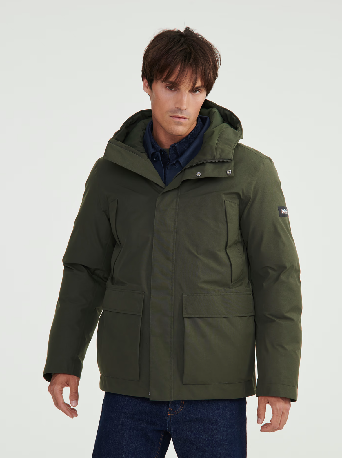 Aigle Mid-Length Hooded Dupont Sorona Quilted GTX 2L Parka - Parka - Uomo | Hardloop