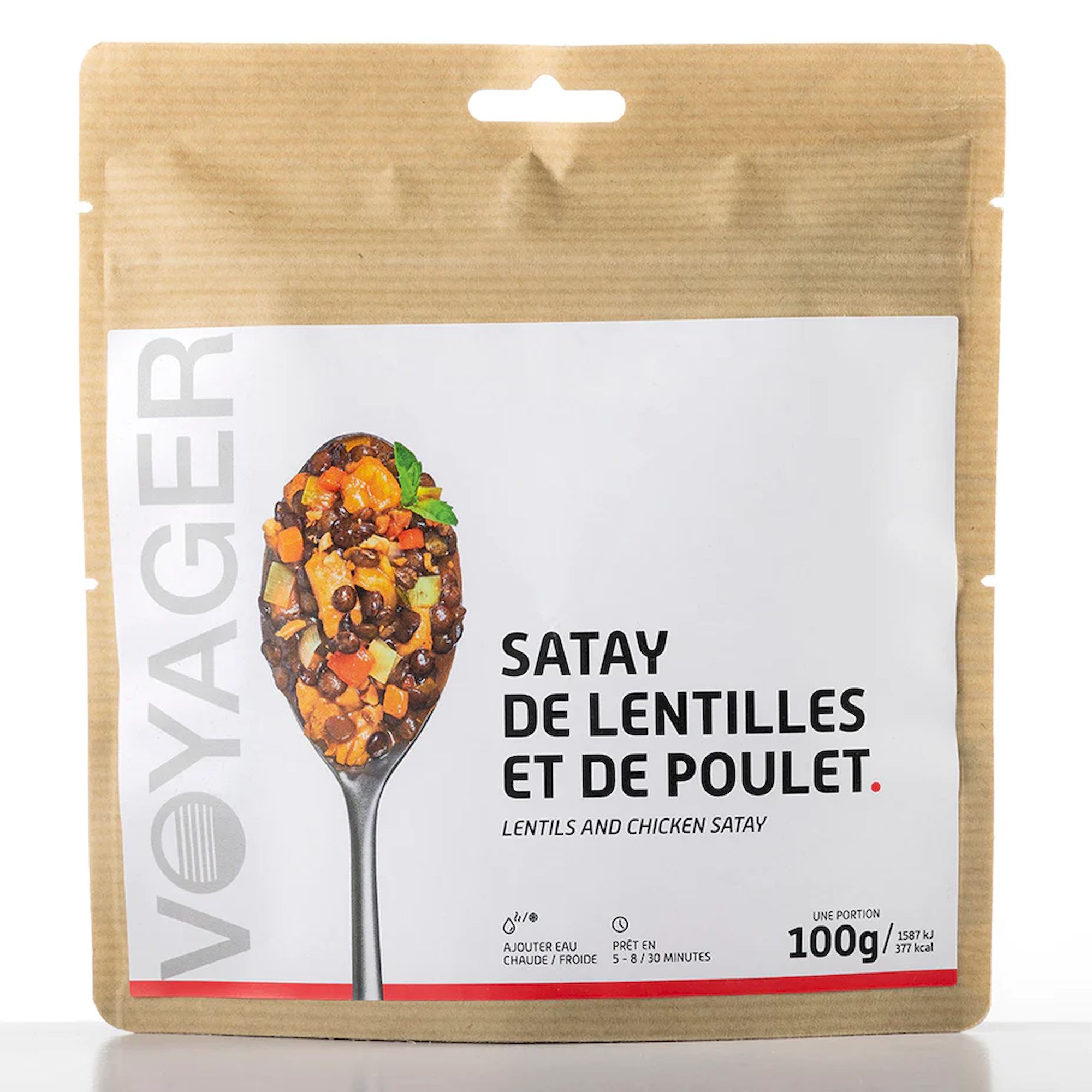 Voyager Nutrition Lentils and Chicken Satay - Vriesdroogmaaltijd | Hardloop