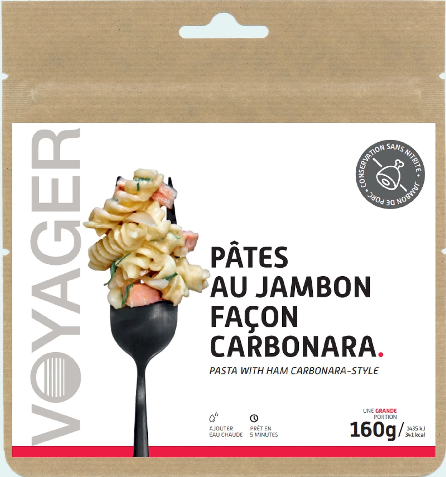 Voyager Nutrition Pasta with Ham Carbonara Style - Plato principal | Hardloop