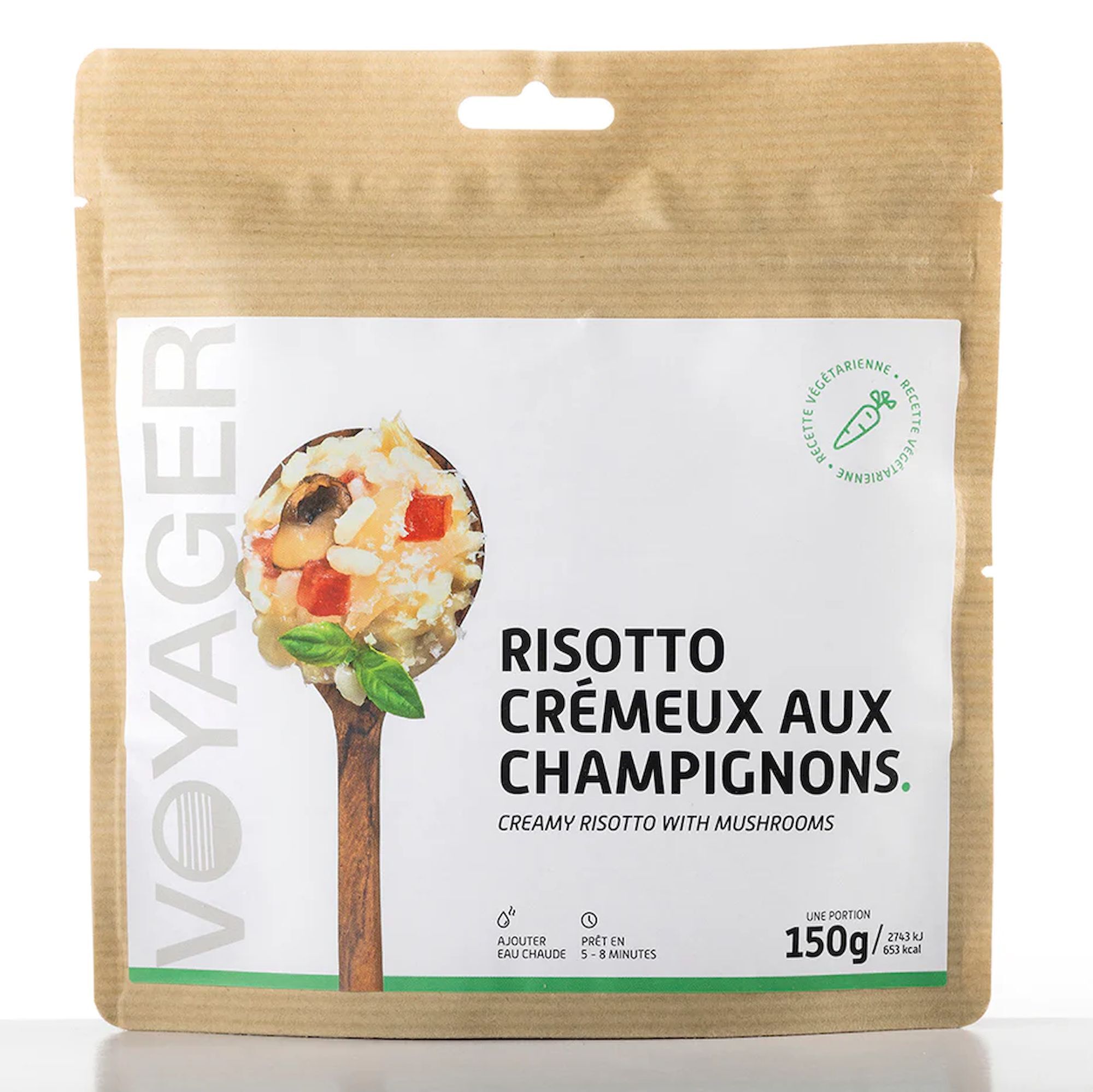 Voyager Nutrition Creamy Risotto with Mushrooms - Frysetørret mad | Hardloop