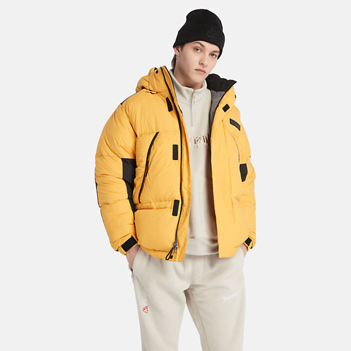 Mens yellow puffer on sale jacket