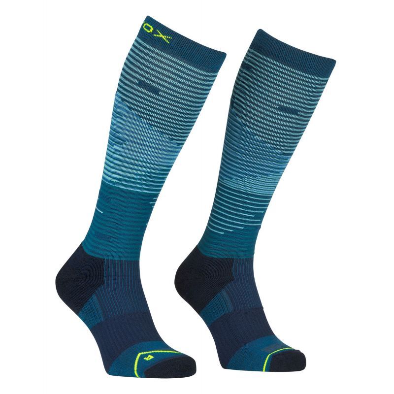 Ortovox All Mountain Long Socks - Chaussettes en laine mérinos homme Petrol Blue 42 - 44