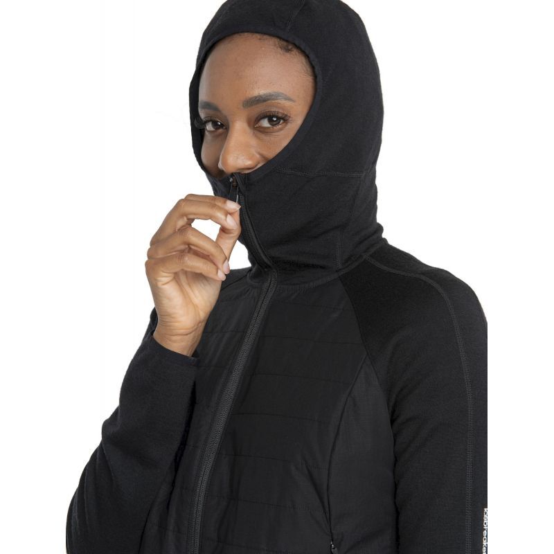Icebreaker Merino Quantum Hybrid LS Zip Hoodie - Merinohoodie - Damen | Hardloop