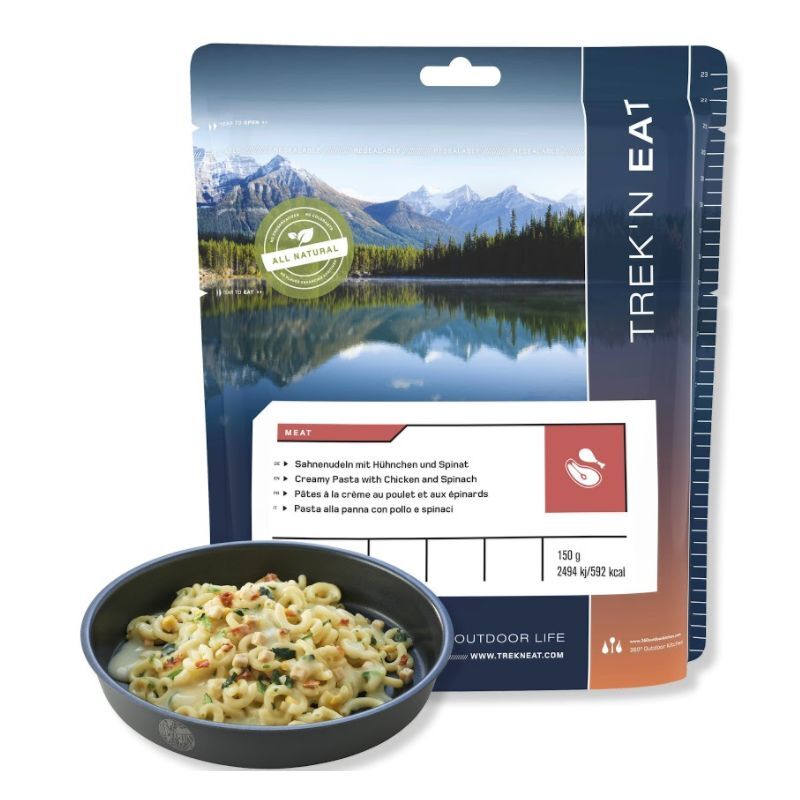 Trek'N Eat Hühnchen in Sahnenudeln mit Spinat - Vriesdroogmaaltijd
