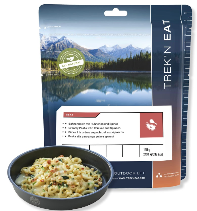 Trek'N Eat - Creamy Pasta with Chicken and Spinach - Dehydrated Meals