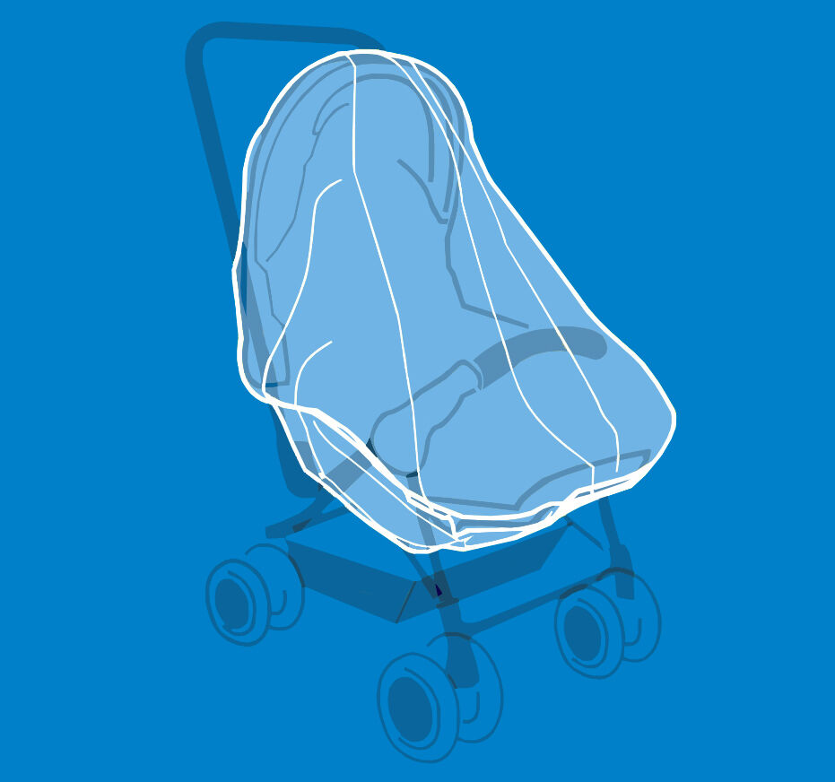 Pharmavoyage Moustiquaire poussette bébé - non imprégnée | Hardloop
